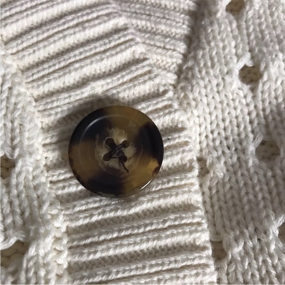 Torrid 3 Cardigan Sweater Open Crochet Cable Knit
Preppy Tennis Cream White - Picture 4 of 11